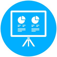 Projection Screen icon on a round button - Round Series N3
