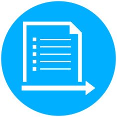 Document icon on a round button - Round Series N5