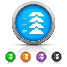 Flowchart icon on round buttons - Gloss Series N7