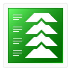 Flowchart icon on a square button - Flat Series N7