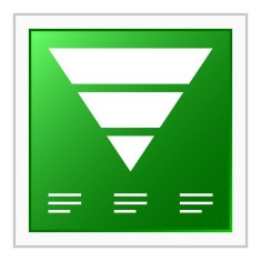 Pyramid icon on a square button - Flat Series N7