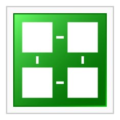 Flowchart icon on a square button - Flat Series N8