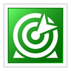 Target icon on a square button - Flat Series N5