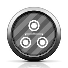 Organization Chart icon on a round button - Elite Series N3