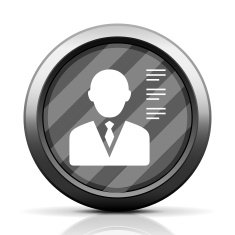 Businessman icon on a round button - Elite Series N10