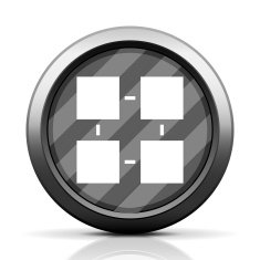 Flowchart icon on a round button - Elite Series N8