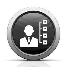Businessman icon on a round button - Elect Series N11