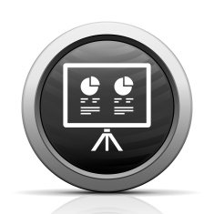 Projection Screen icon on a round button - Elect Series N3