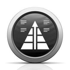 Pyramid icon on a round button - Elect Series N8