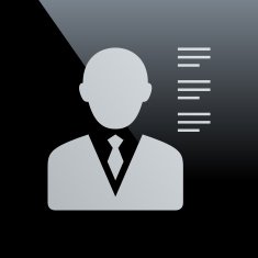 Businessman icon on a black background - Core Series N10
