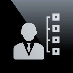Businessman icon on a black background - Core Series N11