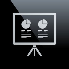 Projection Screen icon on a black background - Core Series N3