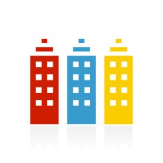 Office Building icon on a white background - Color Series