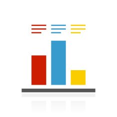 Bar Graph icon on a white background - Color Series N15