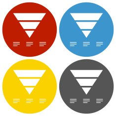 Pyramid icon on circle buttons - Circle Series N7