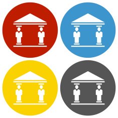 Bank icon on circle buttons - Circle Series N6