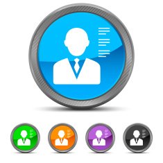 Businessman icon on circle buttons - Circled Series N9