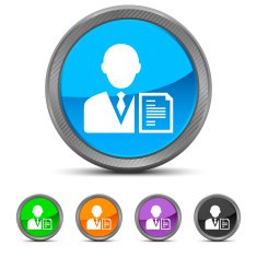 Businessman icon on circle buttons - Circled Series N12