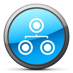Organization Chart icon on a round button - Bright Series N3