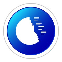 Coxcomb Chart icon on a round button - Sticker Series N4
