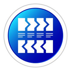 Flowchart icon on a round button - Sticker Series N10