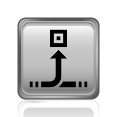 Conveyor icon on a square button - Steel Series