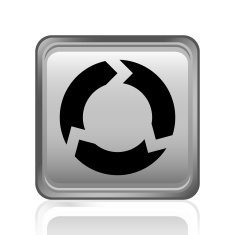 Chevron Chart icon on a square button - Steel Series N10