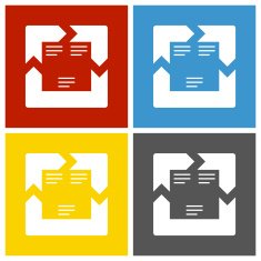 Chevron Chart icon on square buttons - Square Series N9