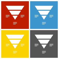 Pyramid icon on square buttons - Square Series N10