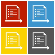 Document icon on square buttons - Square Series N6