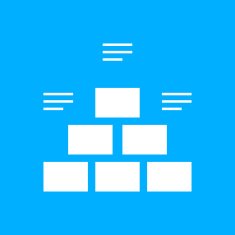 Pyramid icon on a blue background - Smooth Series N9
