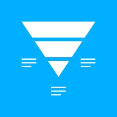 Pyramid icon on a blue background - Smooth Series N10