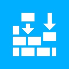 Wall icon on a blue background - Smooth Series