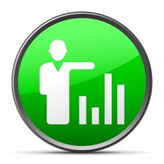 Businessman icon on a round button - Slender Series N15