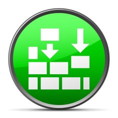 Wall icon on a round button - Slender Series