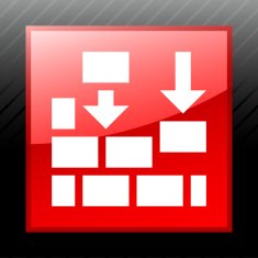Wall icon on a square button - Sleek Series