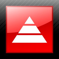 Pyramid icon on a square button - Sleek Series N11