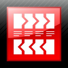 Flowchart icon on a square button - Sleek Series N10