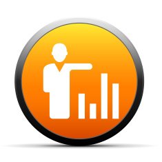 Businessman icon on a round button - Simple Series N15