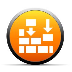 Wall icon on a round button - Simple Series