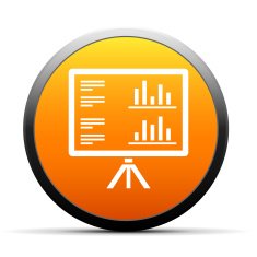 Projection Screen icon on a round button - Simple Series N4