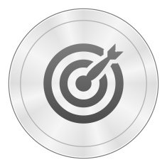 Target icon on a round button - Sharp Series N6