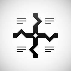 Flowchart icon on a white background - Shade Series N9