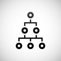 Organization Chart icon on a white background - Shade Series N4