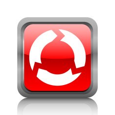 Chevron Chart icon on a square button - RubyRed Series N10