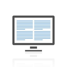 Computer Monitor icon on a white background - Royal Series