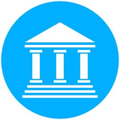 Bank icon on a round button - Round Series N7