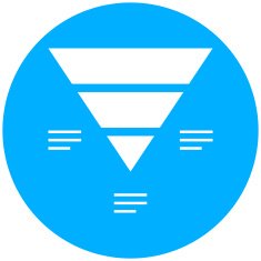 Pyramid icon on a round button - Round Series N10