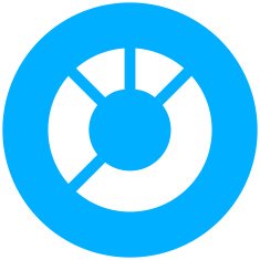 Donut Chart icon on a round button - Round Series N4