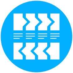 Flowchart icon on a round button - Round Series N10